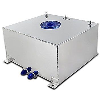 60 LITER/15 GALLON ALUMINUM FUEL CELL TANK WITH CAP AND LEVEL GAUGE SENDER P6